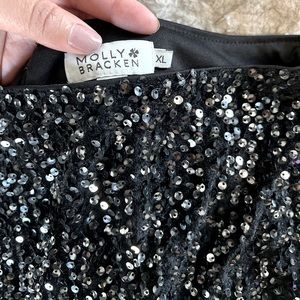 Black sequin skirt!
